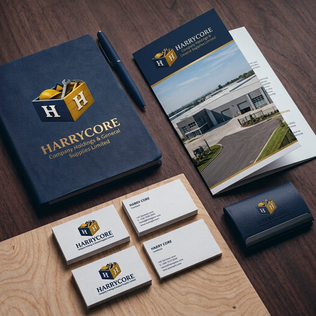 Corporate printing and branding materials for professional business communication
